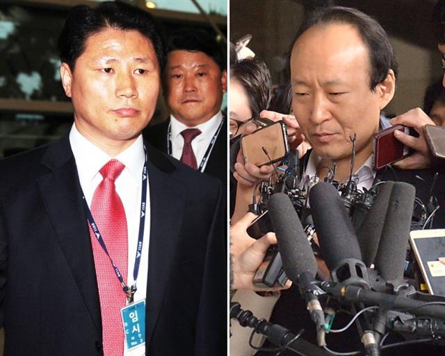 안봉근 전 청와대 국정홍보비서관과 이재만 전 청와대 총무비서관.  [헤럴드경제DB]