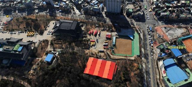육영재단이 청년임대주택 사업을 검토 중인 부지  [사진 출처=네이버 지도]