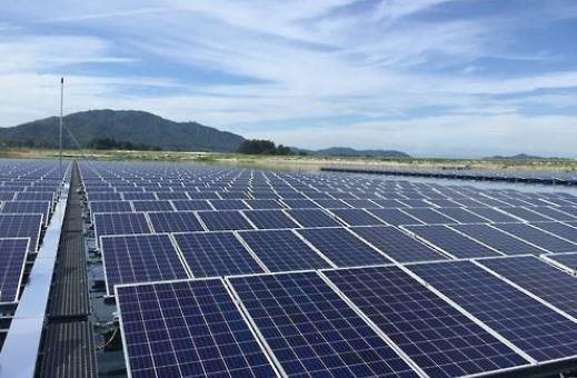 Solar power panels in Sangju, Gyeong-buk province (Yonhap)