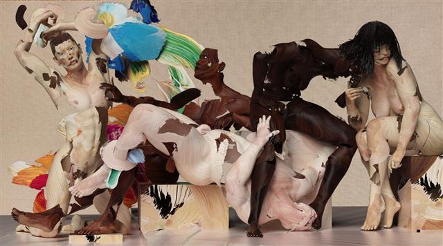 매튜 스톤, Other Peolple‘s Energy, 2017, Digital print and acrylic on linen, 200×350cm
[사진제공=초이앤라거 갤러리]