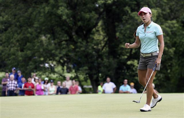 김인경(29)이 미국여자프로골프(LPGA) 투어 마라톤 클래식(총상금 160만 달러)에서 최종합계 21언더파 263타의 성적으로 우승했다. [AP=연합뉴스]