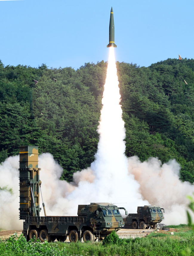 South Korea's Hyunmoo 2A ballistic missile. Yonhap