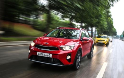 Kia Motors' Stonic subcompact SUVs (Photo courtesy of Kia Motors) (Yonhap)