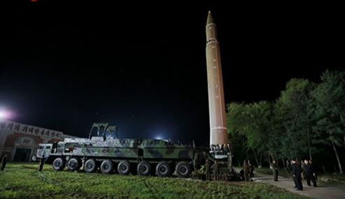 Korean Central Television's footage of North Korea's Hwasong-14 ballistic missile on July 28, 2017. (Yonhap)