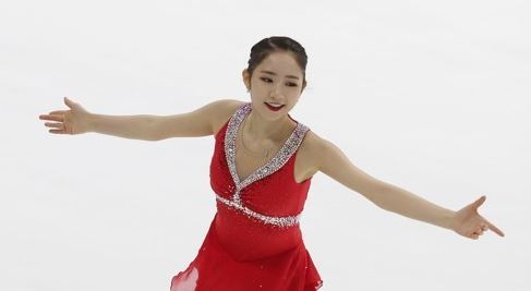 South Korean figure skater Choi Da-bin performs her free skate at the Figure Skating Korea Challenge, which doubles as the first round of the Olympic trials, at Mokdong Ice Rink in Seoul on July 30, 2017. (Yonhap)
