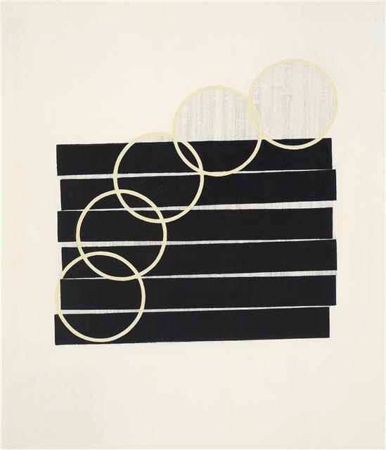 송윤주, 하늘, 2017, 한지에 먹, 안료, 스크래치, 53×45.5cm
[사진제공=학고재갤러리]