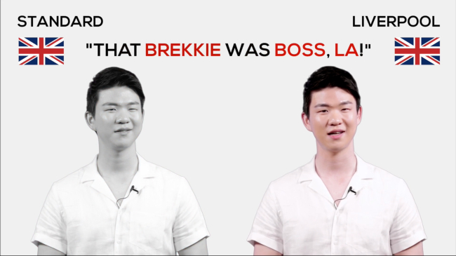 A screengrab of a YouTube video titled “Liverpool Dialect Words” (Kong Seong-Jae)