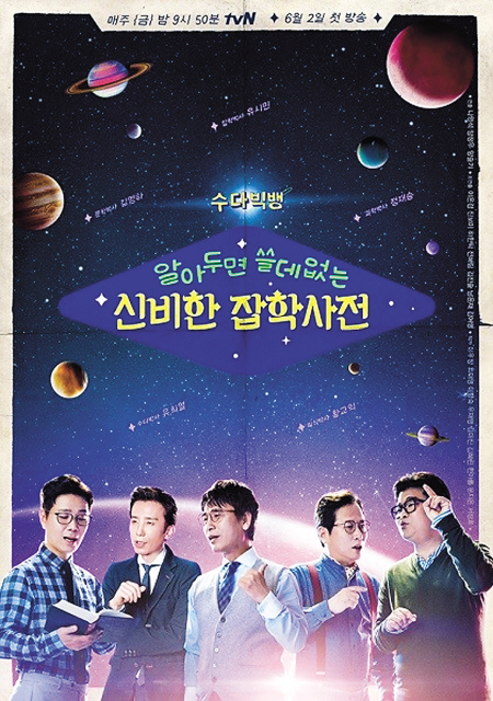 tvN ‘알쓸신잡’ 양정우 PD는  ‘알쓸신잡’의 인기요인에 대해서는 “인기비결은 정확하게는 모르겠고, 지식을 수다로 푼 게 강점으로 작용한 것 같다”고 말했다. 오른쪽은 ‘알쓸신잡’ 포스터.