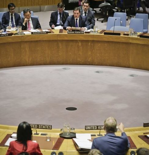 A meeting of the UN Security Council. (AP-Yonhap)