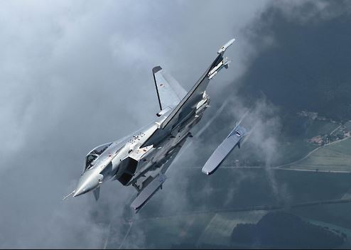 Taurus air-to-ground missiles being launched from a fighter jet (Yonhap)