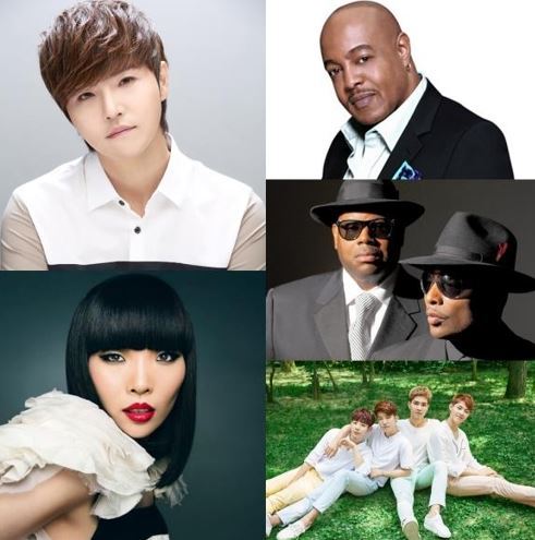 This composite photo shows a group of international artists that participated in an upcoming unification prayer song project titled "Korean Dream." (Yonhap)