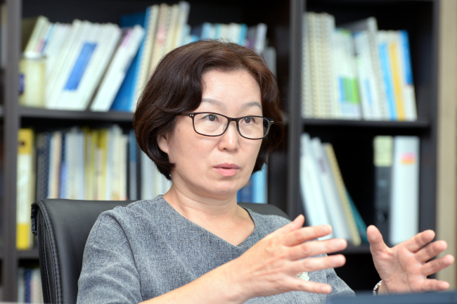 IOM Migration Research and Training Center Director Chung Ki-seon (Park Hyun-koo/The Korea Herald)