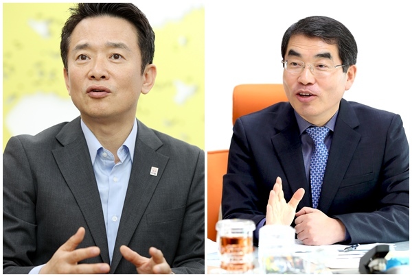 왼쪽부터 남경필 경기지사와 양기대 광명시장
왼쪽부터 남경필 경기지사와 양기대 광명시장