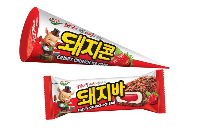 돼지콘과 돼지바. [제공=롯데푸드]