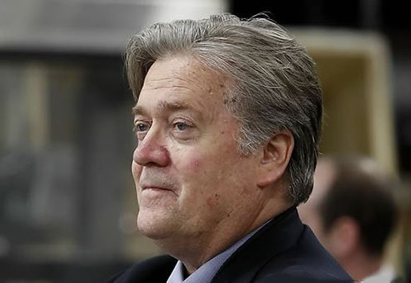 This AP file photo shows Steve Bannon. (Yonhap)