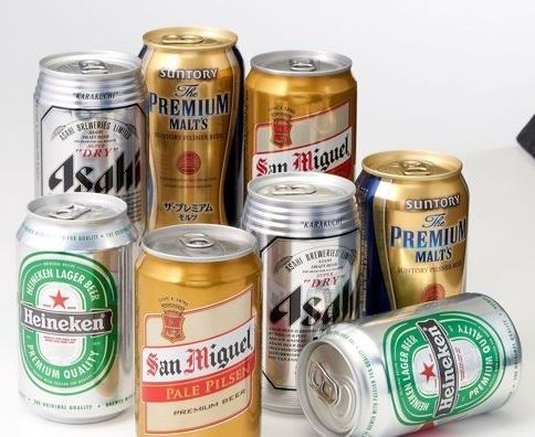 This photo provided by Lotte Mart, the discount store outlet of South Korea's retail giant Lotte Group, on July 18, 2017, shows imported beers. (Yonhap)