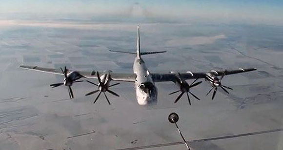 A Tu-95MS Russian strategic bomber. (Yonhap)