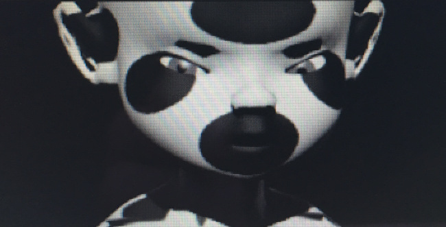 Koo Jeong A, CURIOUSSSA 2017. 3D animation, 2min 31sec, black and white [사진제공=아트선재센터]