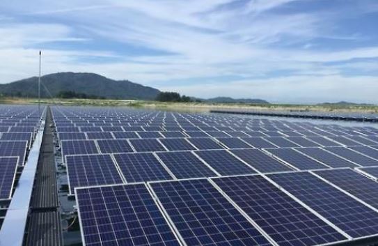 Solar power panels in Sangju, Gyeong-buk province (Yonhap)