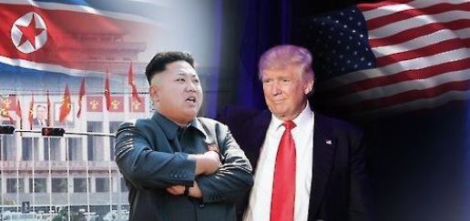 A combined photo of North Korean leader Kim Jong-un (L) and U.S. President Donald Trump. (Yonhap)