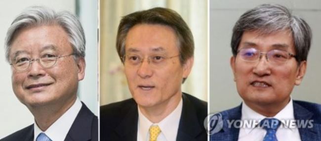 (From left to right) Cho Yoon-je, Noh Young-min, Lee Su-hoon. (Yonhap)