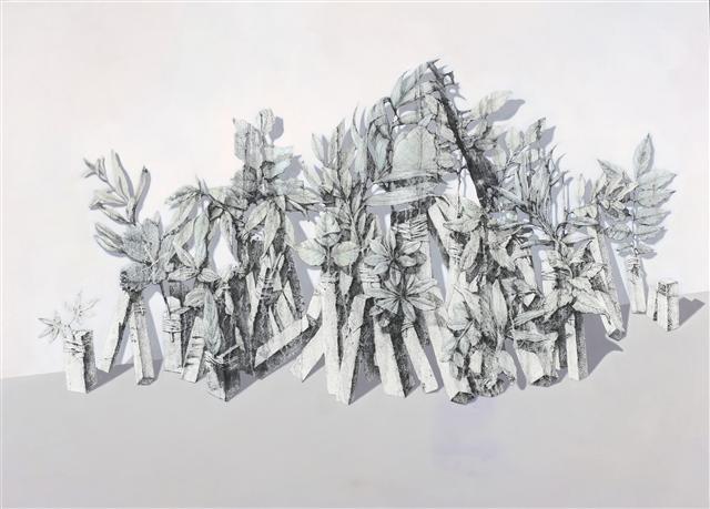 이재훈, Gardening (No.1) 벽화기법,140×80cm, 2017
[사진제공=아트사이드 갤러리]
