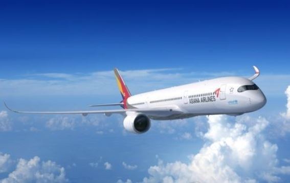 Asiana Airlines' A350 passenger jet (Yonhap)