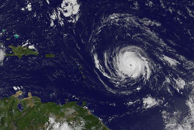 An image obatined from the NASA's GOES Project shows Hurricane Irma on September 4. (AFP)