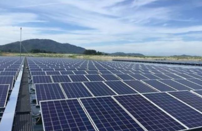 Solar power panels in Sangju, Gyeong-buk province (Yonhap)