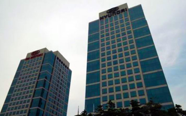 Global headquarters of Hyundai Motor Co. and Kia Motors Corp. in southern Seoul. (Yonhap)