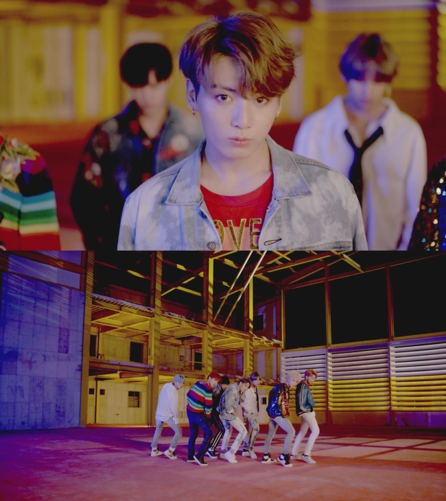 A teaser image for “DNA,” the lead track of BTS’ upcoming EP “Love Yourself Seung Her.” (Bit Hit Entertainment)