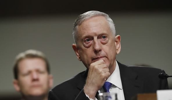 This AP file photo shows U.S. Defense Secretary Jim Mattis. (Yonhap)