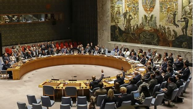 In this photo provided by The AP, the UNSC adopts new sanctions over North Korea's sixth nuclear test on Sept. 11, 2017. (Yonhap)