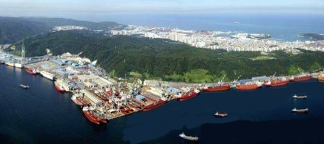 The Hyundai Mipo Dockyard in Ulsan (Yonhap)