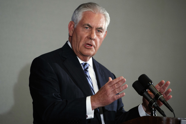 US Secretary of State Rex Tillerson (AP-Yonhap)