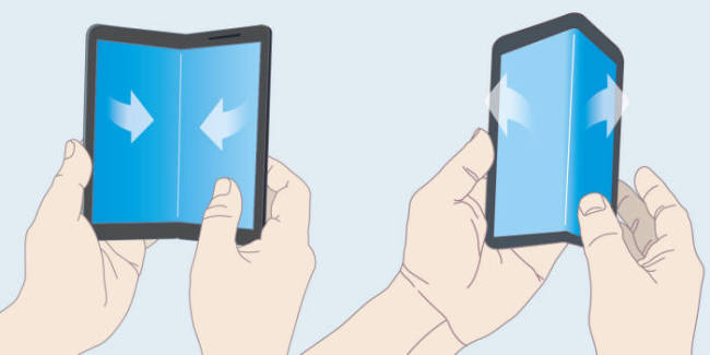 In-folding (left) and out-folding phone concepts