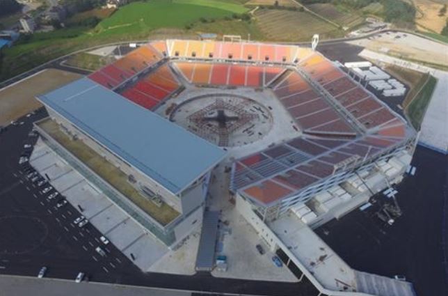 This photo, provided by the organizing committee for the 2018 PyeongChang Winter Olympics on Sept. 29, 2017, shows the PyeongChang Olympic Stadium, the venue for the competition's opening and closing ceremonies. (Yonhap)