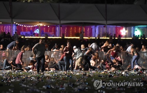 <사진>미국 라스베이거스 총격 사건 현장 [게티 이미지=연합뉴스]
