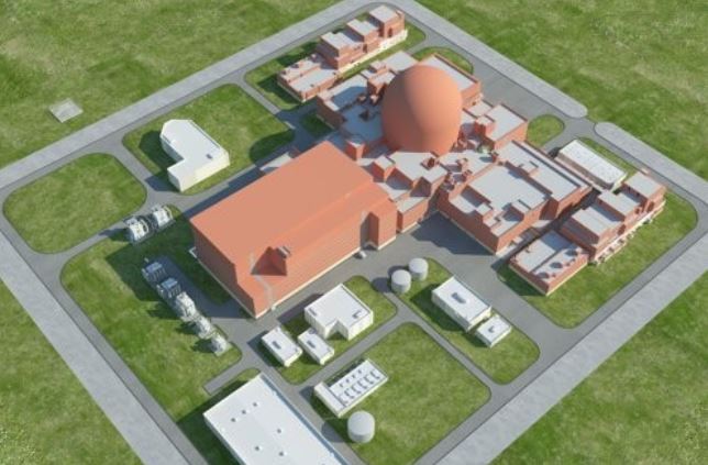 An aerial view of the EU-APR, a modified version of the APR 1400 nuclear reactor design, is shown in this graphic provided by Korea Hydro & Nuclear Power Co., South Korea's state-run nuclear operator, on Oct. 9, 2017. (Yonhap)