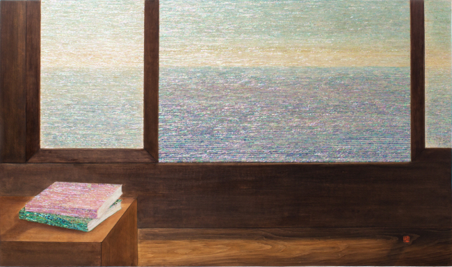 김덕용, 관해음17-2, 100x170cm, Mixed media on wood 2017 [사진제공=이화익갤러리]