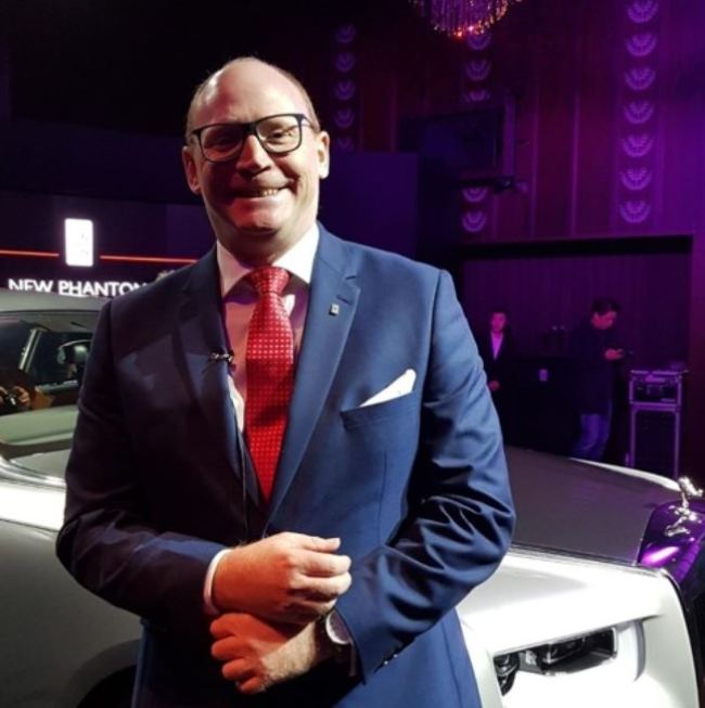 In this photo taken Oct. 17, 2017, Rolls-Royce Motor's Asia Pacific Regional Director Paul Harris smiles at reporters after an event held in Seoul to introduce the carmaker's all-new Phantom model in South Korea. (Yonhap)