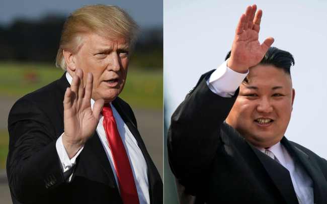 US President Donald Trump(left) and North Korean leader Kim Jong-un(Yonhap)