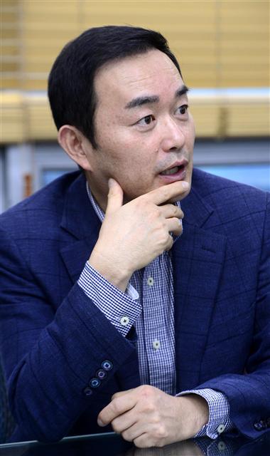 조종암 엑셈 대표는 콘텐츠 중심의 엔지니어 육성 정책을 회사의 핵심 경쟁력으로 꼽았다 [사진=박해묵 기자/mook@heraldcorp.com]
