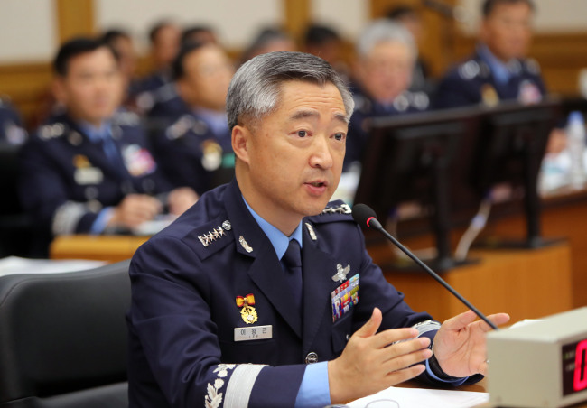The Air Force Chief of Staff Gen. Lee Wang-keun. Yonhap