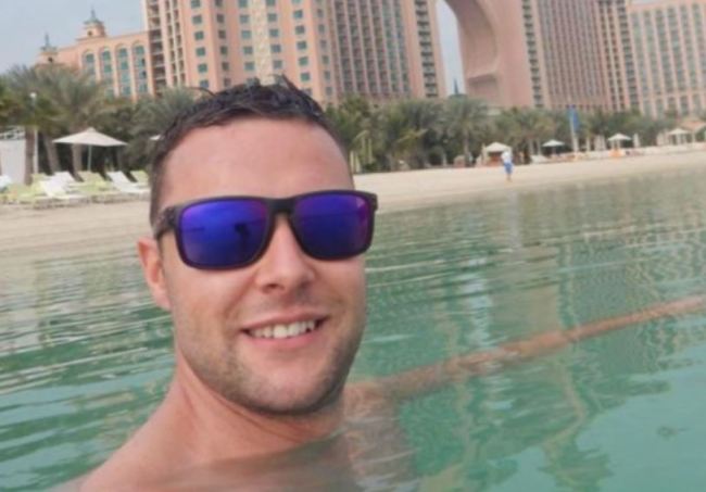 Jamie Harron at Atlantis The Palm, Dubai. (Jamie Harron's Twitter)