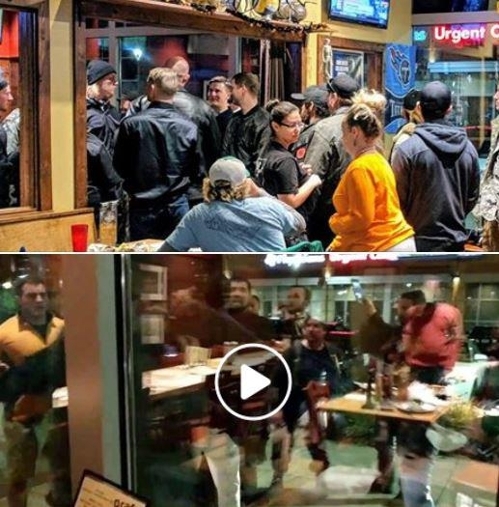 흑백 커플에 시비거는 백인 우월주의 단체 회원들(사진=연합뉴스-트위터 캡처)
