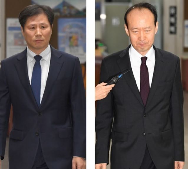 This composite photo, filed Sept. 1, 2017, shows two former presidential secretaries of ex-leader Park Geun-hye -- Ahn Bong-geun (L) and Lee Jae-man. (Yonhap)