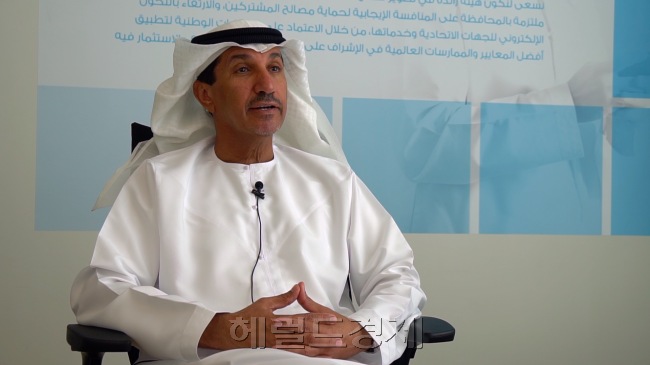 지난 6월 아랍에미레이트(UAE) 두바이에서 만난 모하메드 알 아바비 우주청장. 그는 “불가능한 것은 없다”고 강조했다. [헤럴드경제]