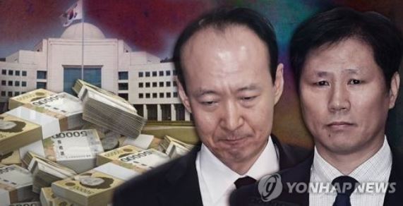 Lee Jae-man (L) and Ahn Bong-geun (R) -- two former presidential secretaries of ousted President Park Geun-hye. (Yonhap)