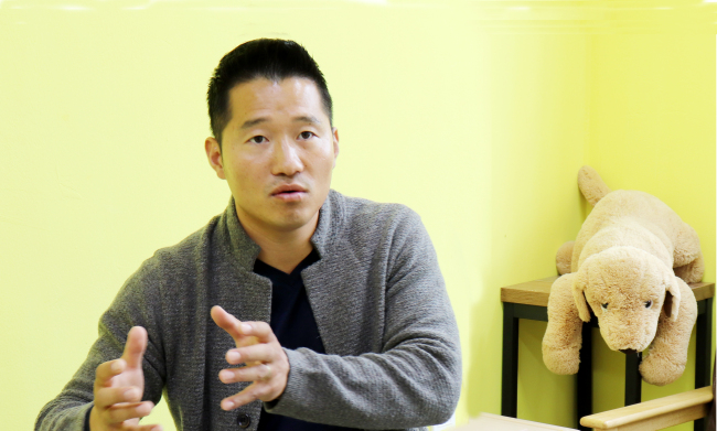 Kang Hyung-wook speaks during an interview at his office in Namyangju, Gyeonggi Province. (Park Ju-young/The Korea Herald)